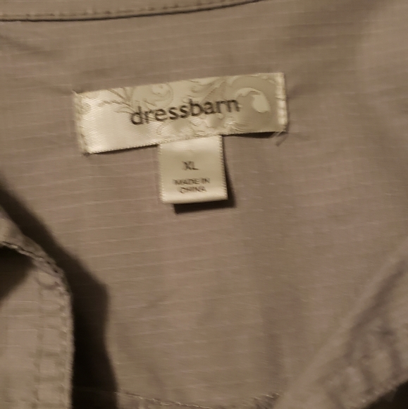 Dress Barn lightweight grey snap front jacket Xl - Picture 2 of 4